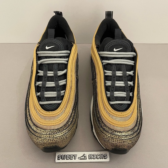 Nike Air Max 97 "Golden Gals" Metallic Gold Sneakers - Picture 3 of 8